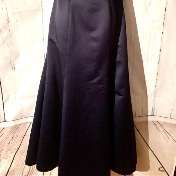 Navy Blue Satin Strapless Dress by SB Boutique S-10 - Picture 4 of 4